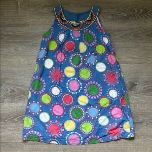 MINI BODEN Colorful Polka Dot Beaded Dress